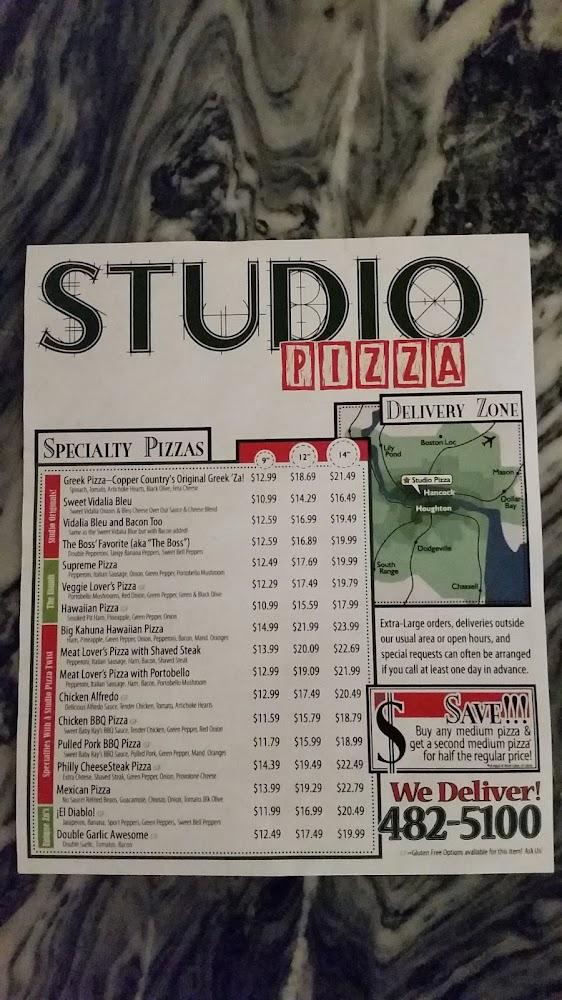 The Studio Pizza Menu image 1